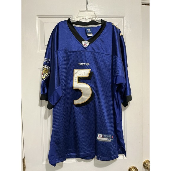 Reebok Other - Men's Reebok Joe Flacco #5 Baltimore Ravens Jersey NFL Sz 54 -Purple Embroidered